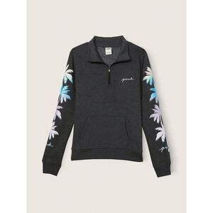 PINK Everyday Lounge Perfect Quarter-Zip Palm Tree Pullover